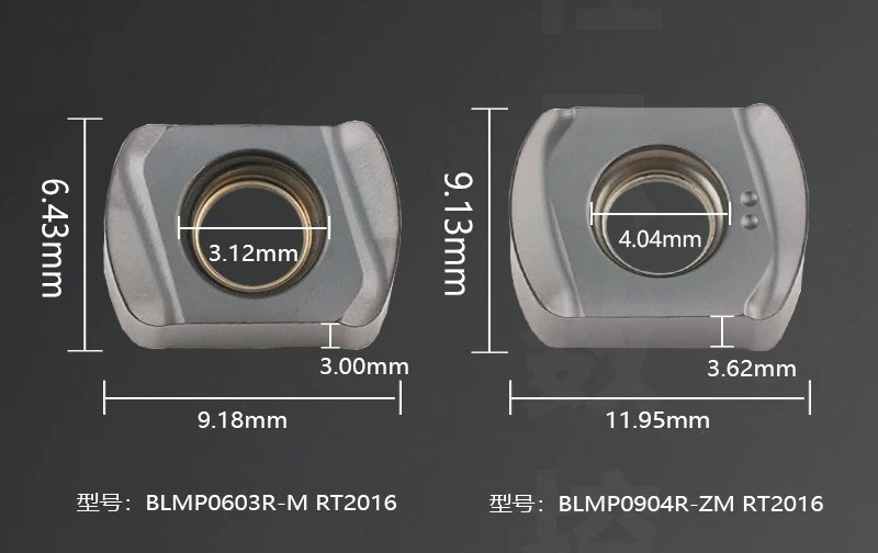 BLMP0904R BLMP0603R Tungsten Steel CNC Milling Insert, Fast Feed Rough Machining