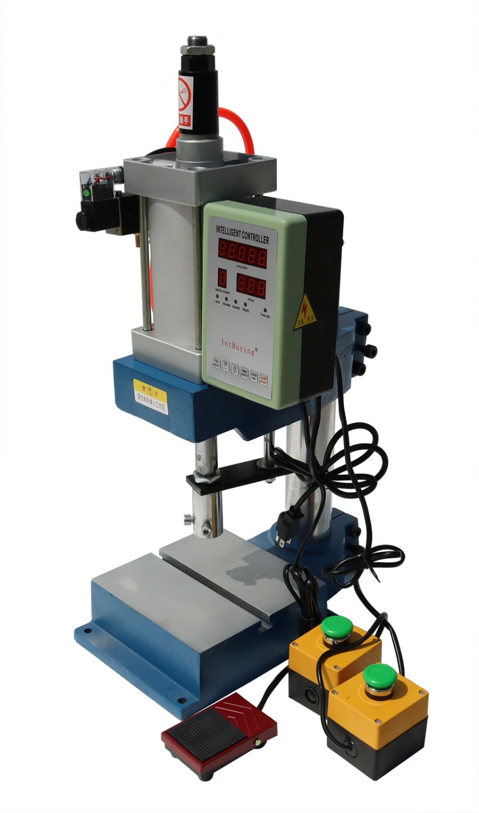 TECHTONGDA 1100Lb/500kg Pneumatic Punch Machine with Display Controller