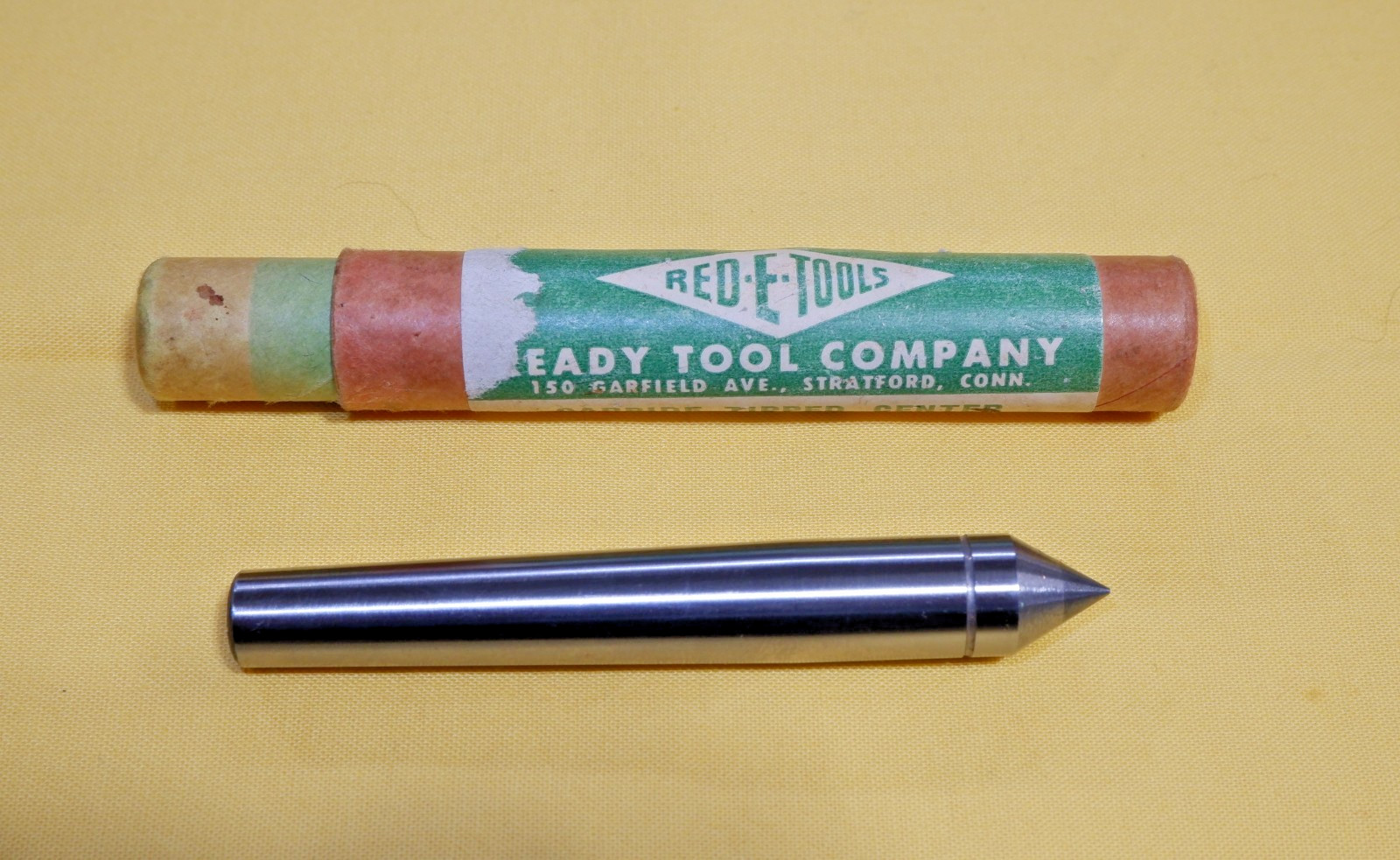 Ready Tool Co, Carbide Tipped Dead Center, No. 1 Taper Shank – USA – FreeShip