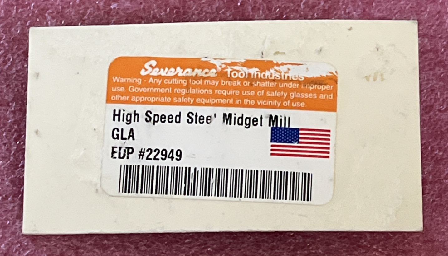 Severance 22949 High Speed Steel Midget Mill