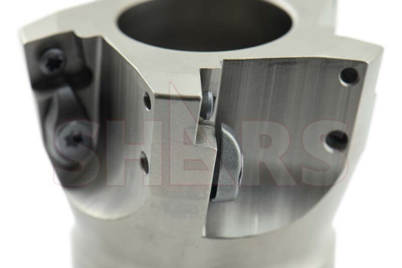 Shars 3″ High Feed Indexable Face Mill 5FL 4 Cutting Edge SDMT 120412 Insert S[