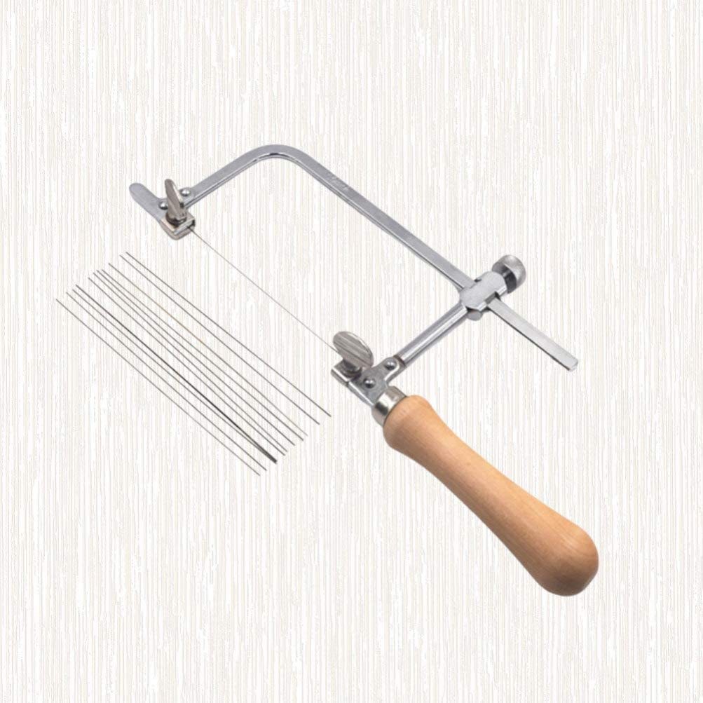 Mini U-shaped Saw For Jewelry DIY Tool Bow Saw Frame With 12 Blades Kit NEW US