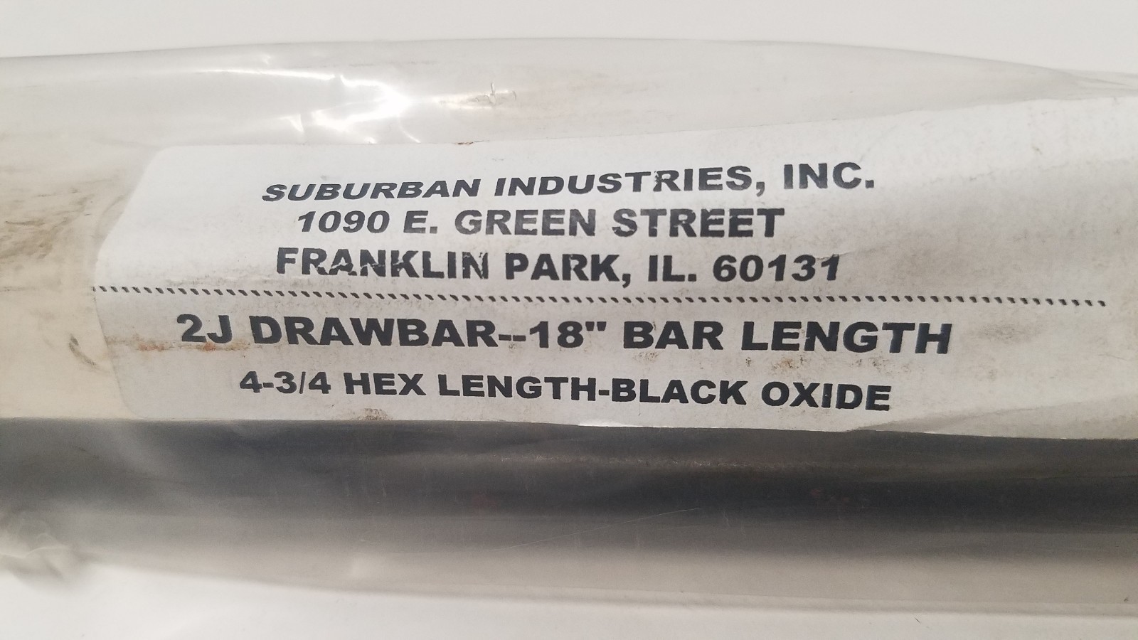 2J Drawbar. Black Oxide. Variable Speed. 18″. 4-3/4″ Hex Length.