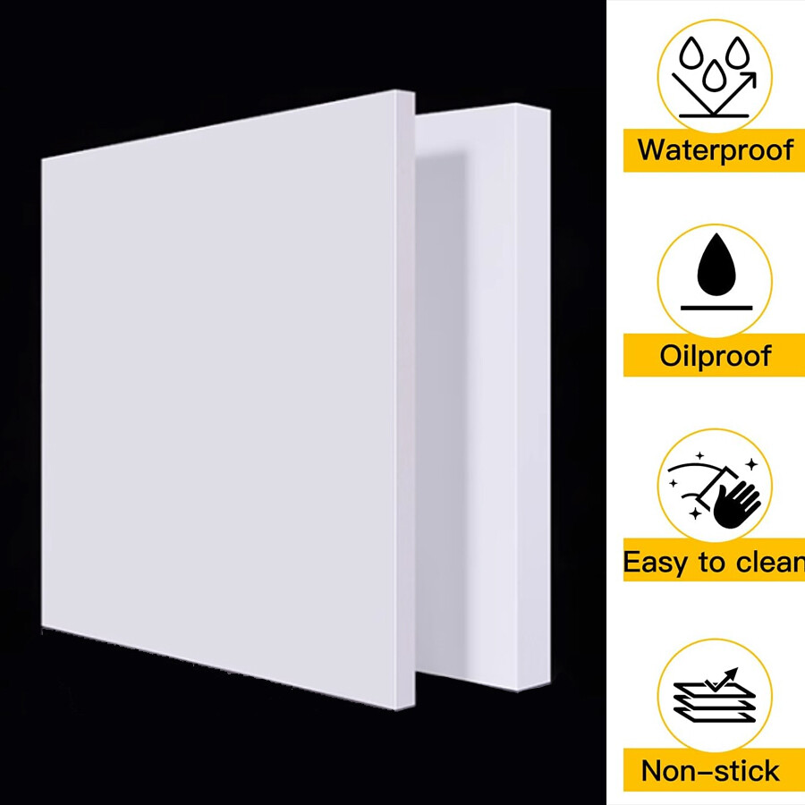 White PTFE Sheet Plate Thick 0.5mm to 30mm Polytetrafluoroethyle Plastic Panel