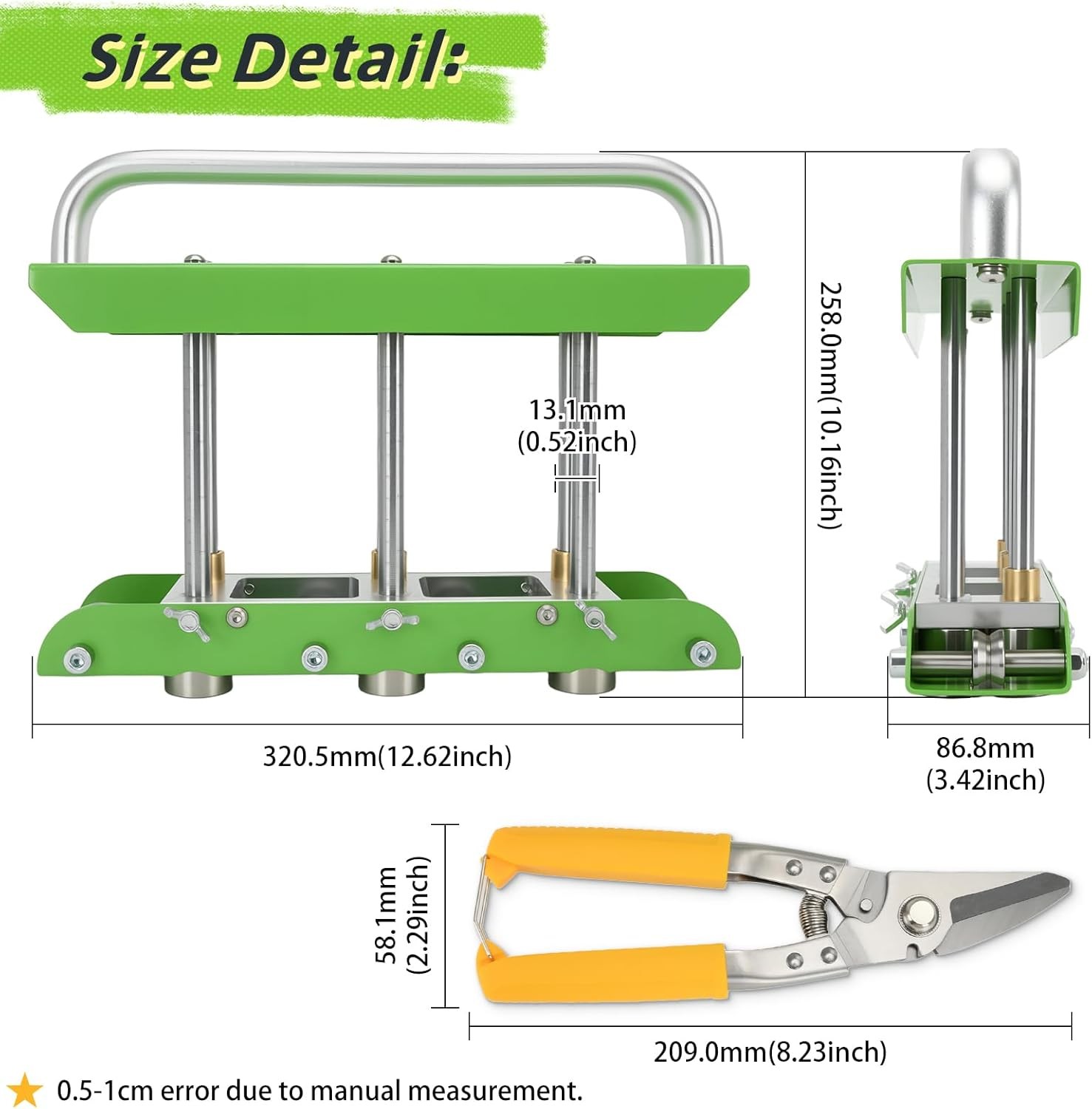 Green Hand Sheet Roller Bender 0-90 Degree Bending Angle Metal Roofing Tool
