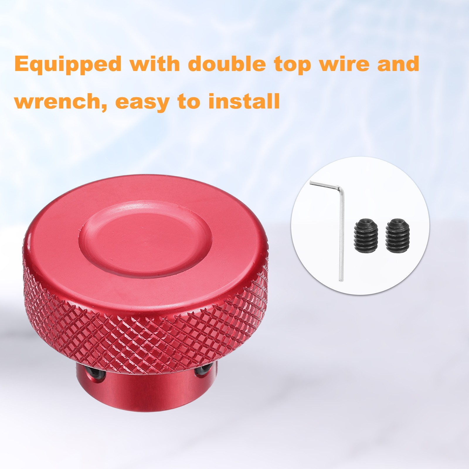 Anodization Aluminum Alloy Handwheel 6mm Bore 30mm OD Knurled Knob Red