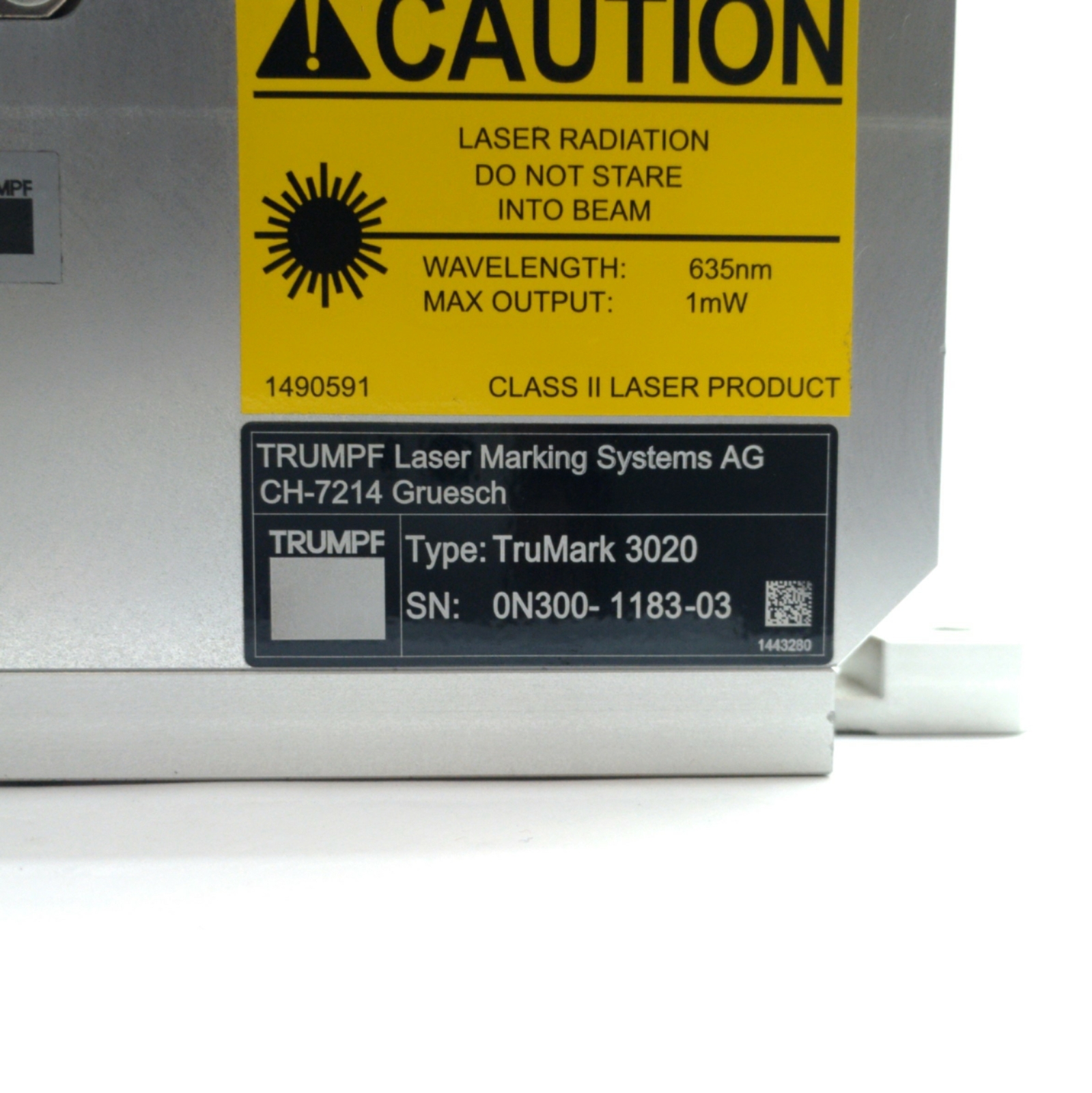 Trumpf TruMark 3020 LASER Marking Head, 1064nm, 290 x 290mm @ 16.5″ FL