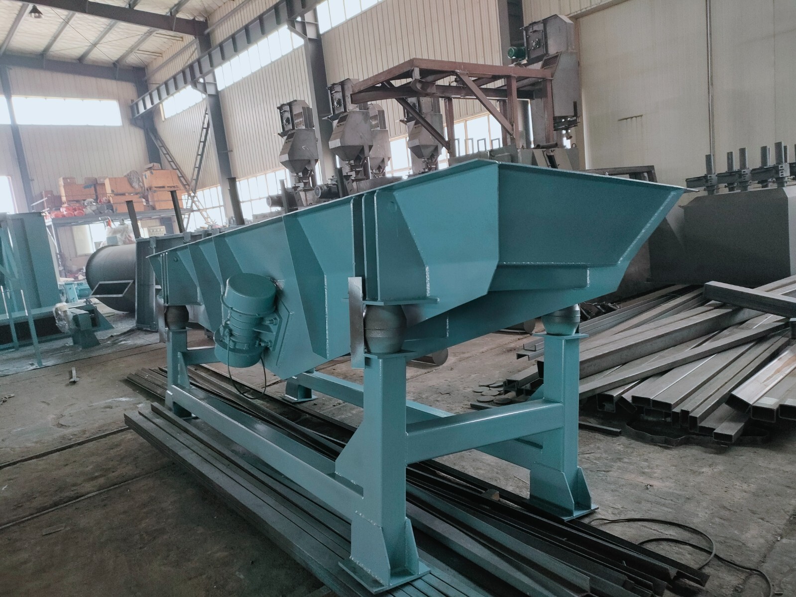 21 Cubic Foot Manganese Drum Shot Blast Machine “System” with Dust Collector