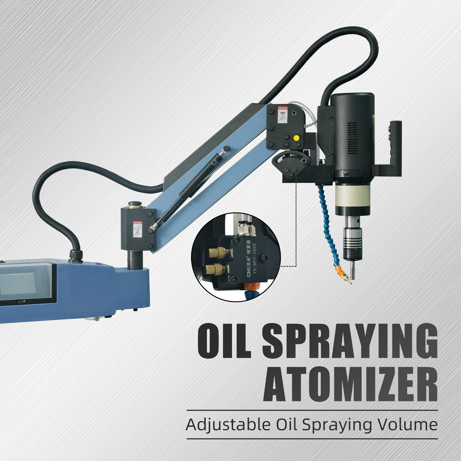 Auto Oiling M4-M20 Electric Tapping Machine Tapper Universal 360 Degree 550RPM