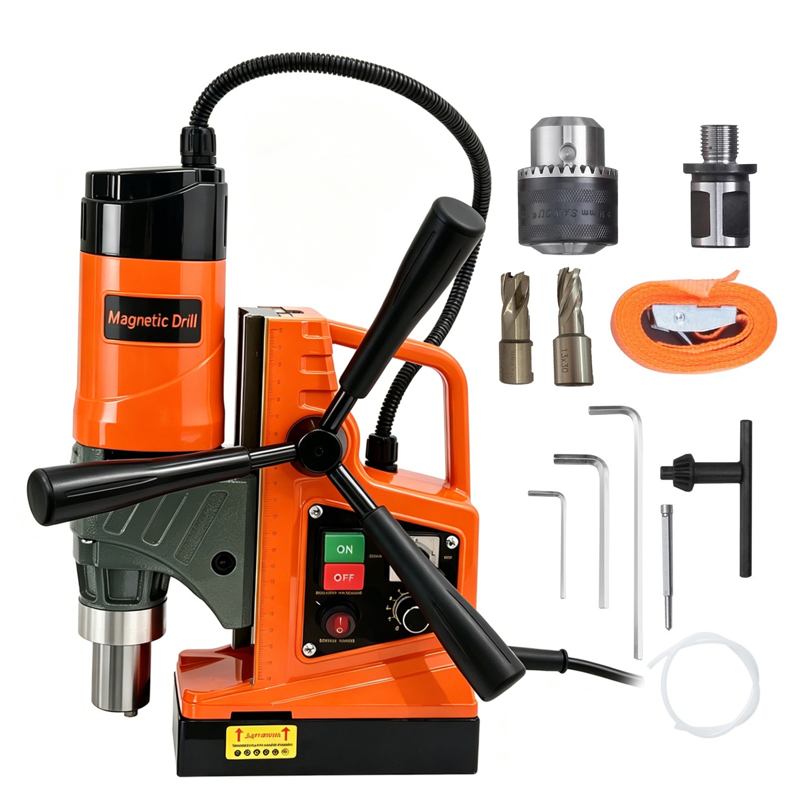 1450W Magnetic Drill Press Variable Speed 40mm Mag Drill w/ Annular Cutters