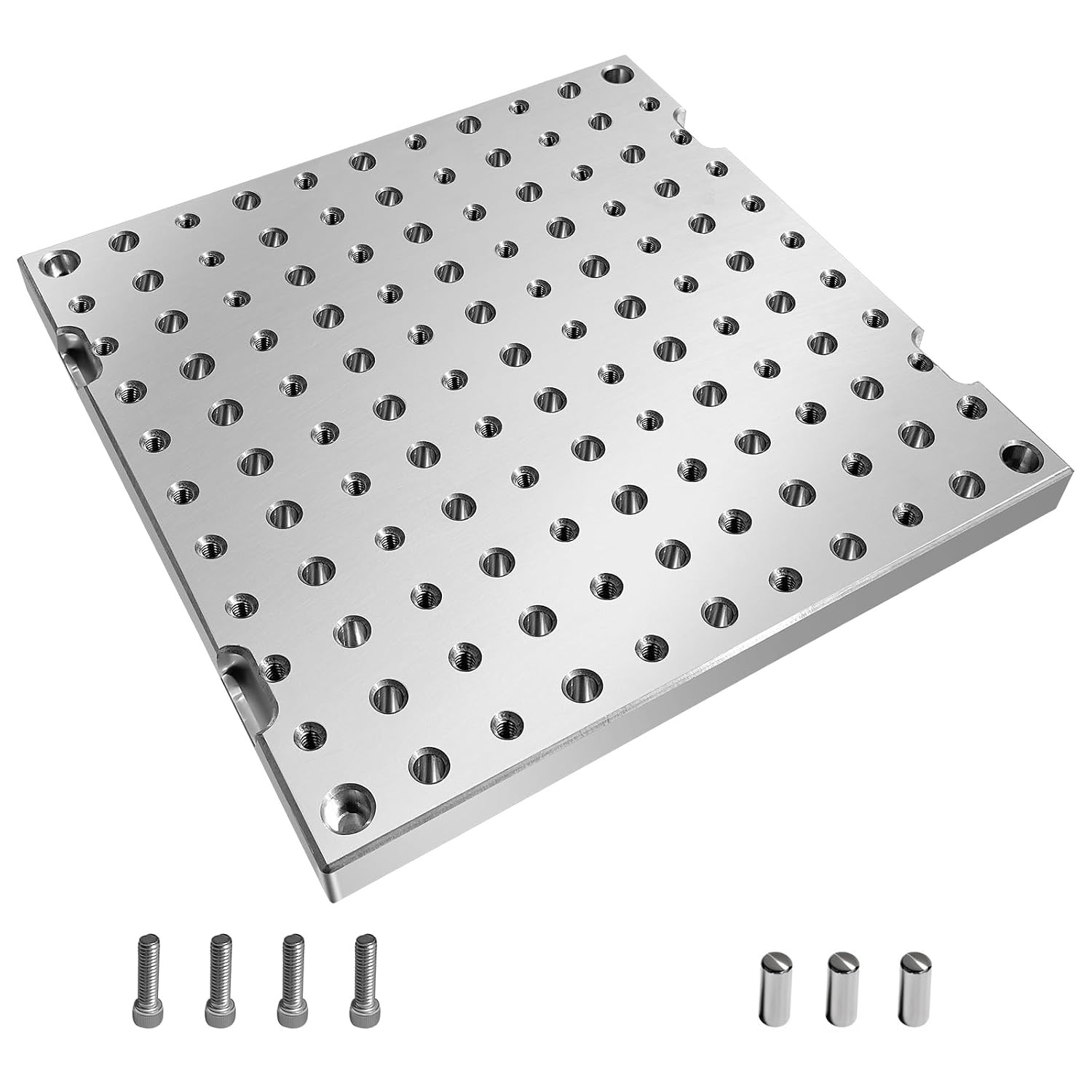 10″X10″X0.8″ Aluminum 6061 Fixture Plate Jig Custom CNC Machining Manufacturing
