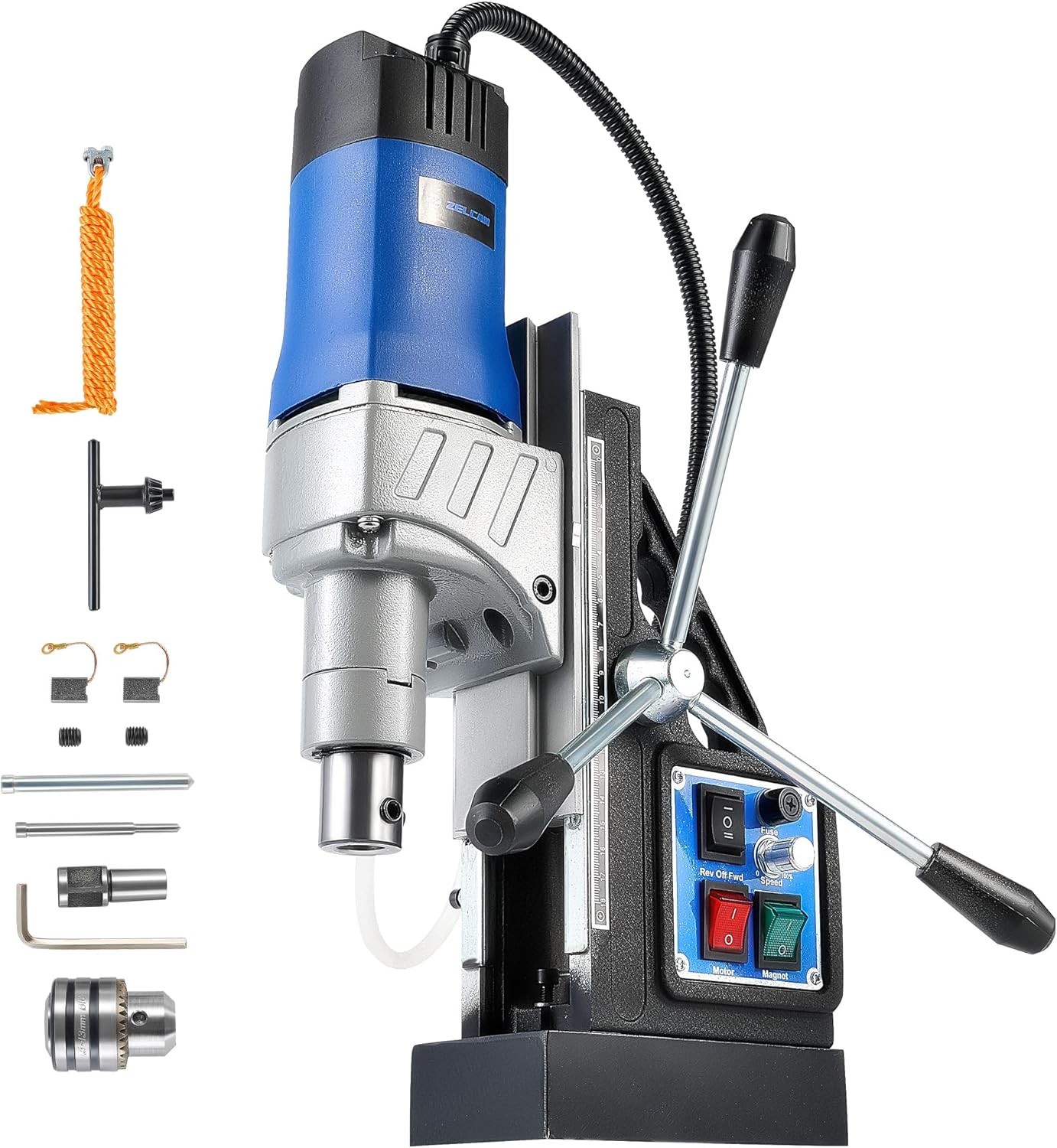 ZELCAN Mag Drill Press, 1550W Portable Magnetic Drill Press with 2″ Boring Diame