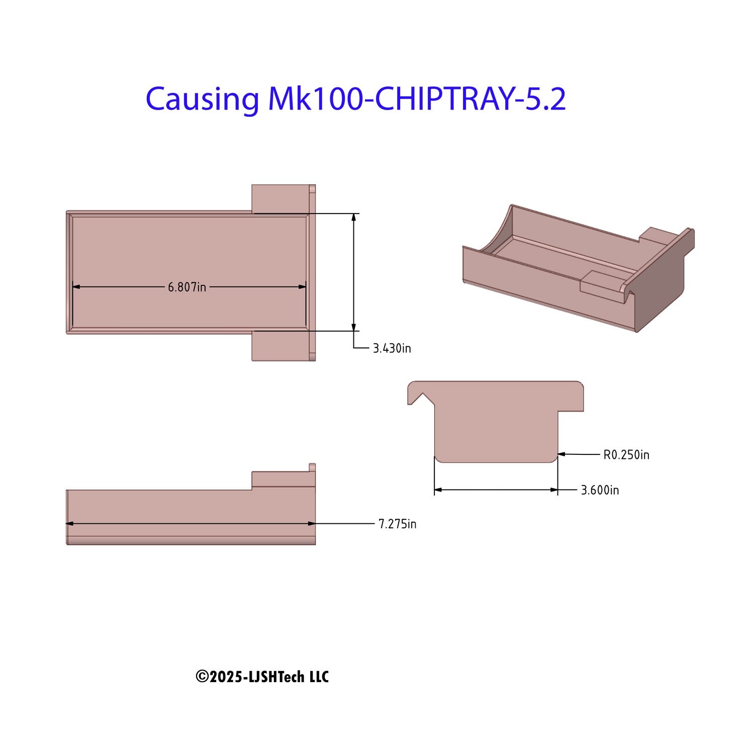 Clausing Mk100 Metal Lathe Chip Tray Pan – Under‑Carriage Sliding Chip Catcher
