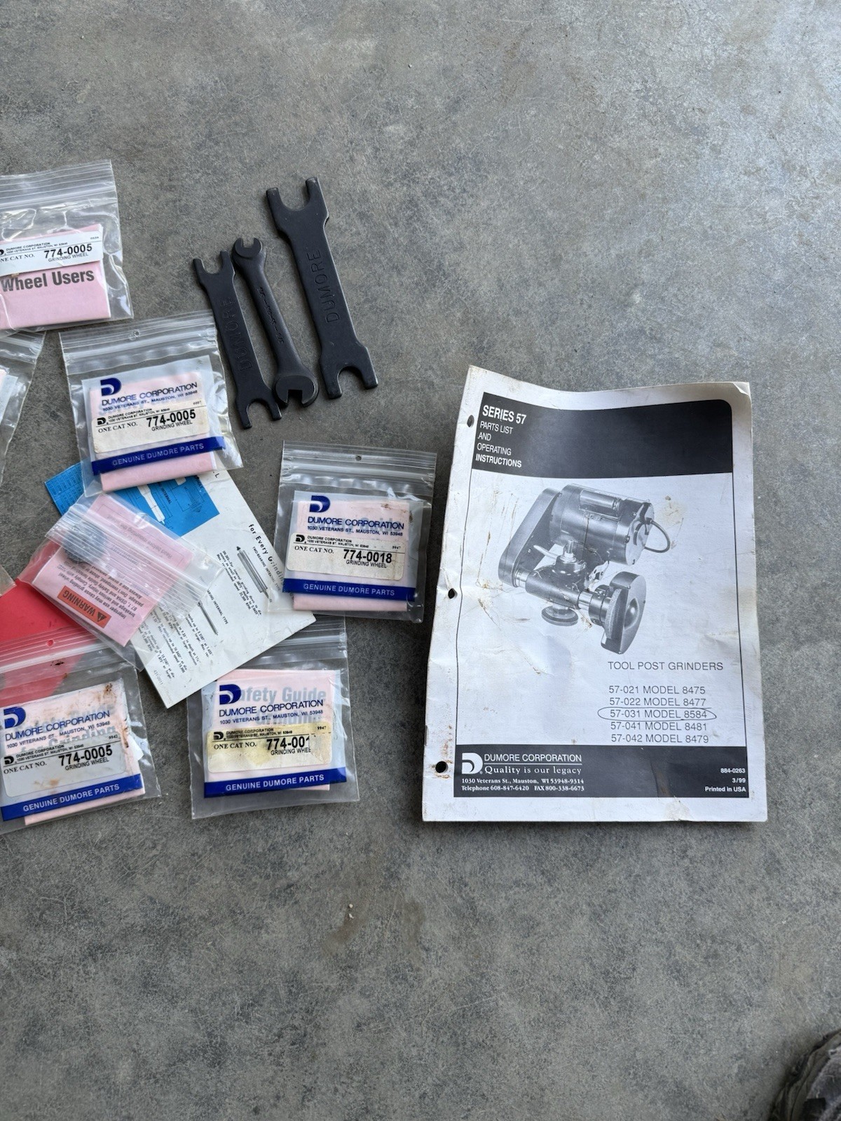 Dumore #57-031 Tool Post Grinder