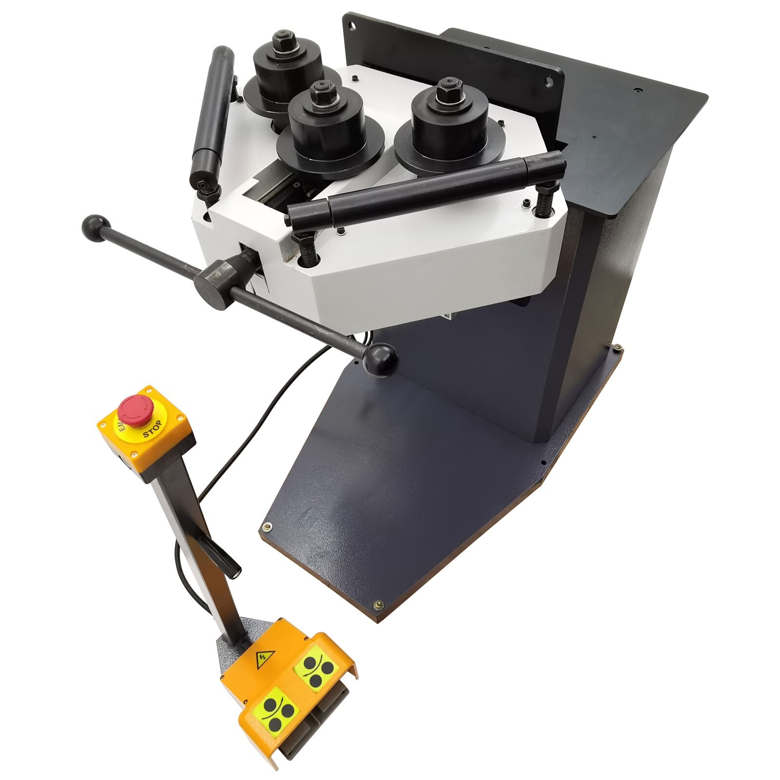 1.1KW 220V Three Roller Round Bending Machine Horizontal Vertical Pinch Roll Ben