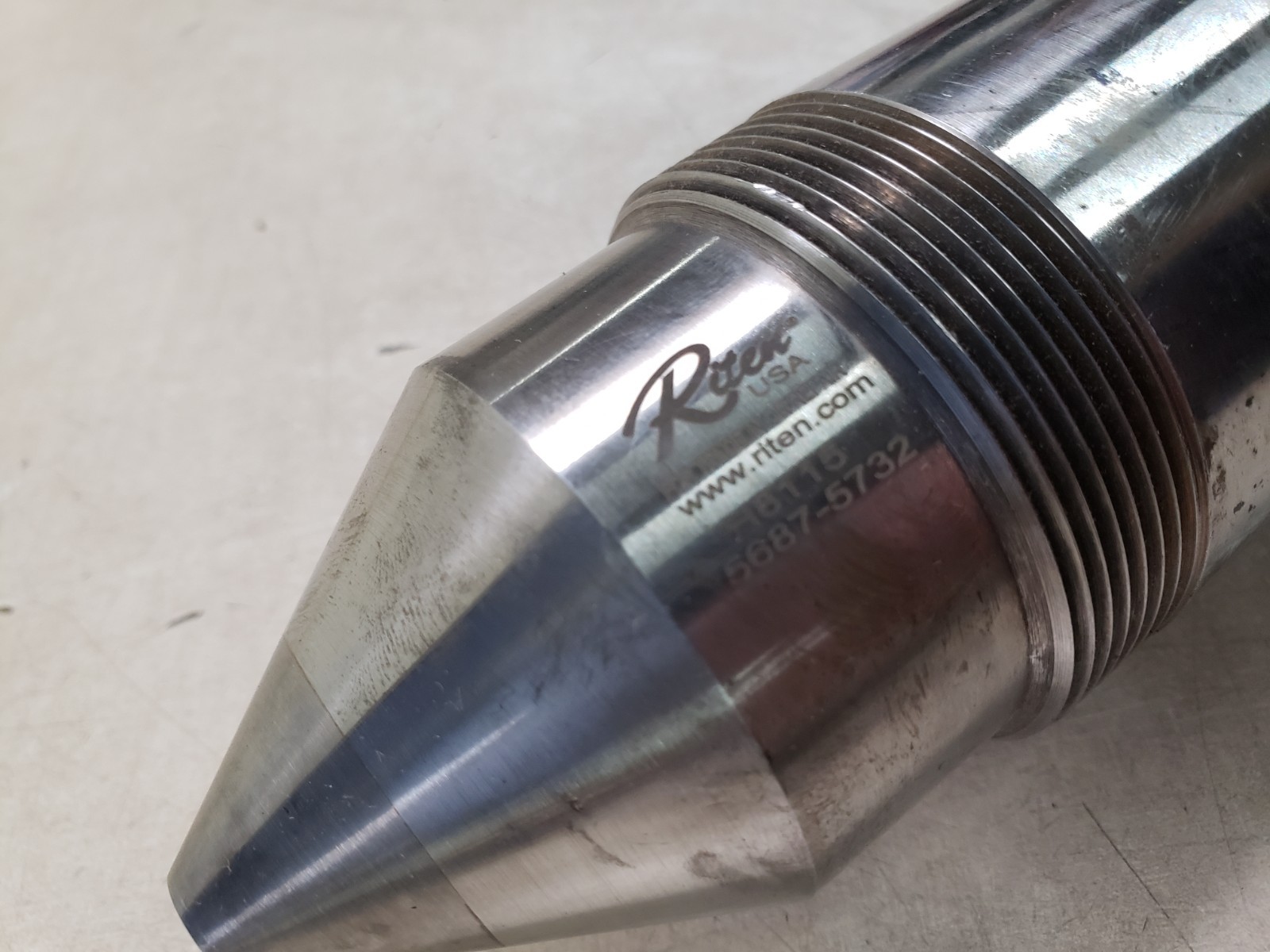 Riten 5/8″ Head Dia, Steel Long Point Solid Dead Center 5687-5732