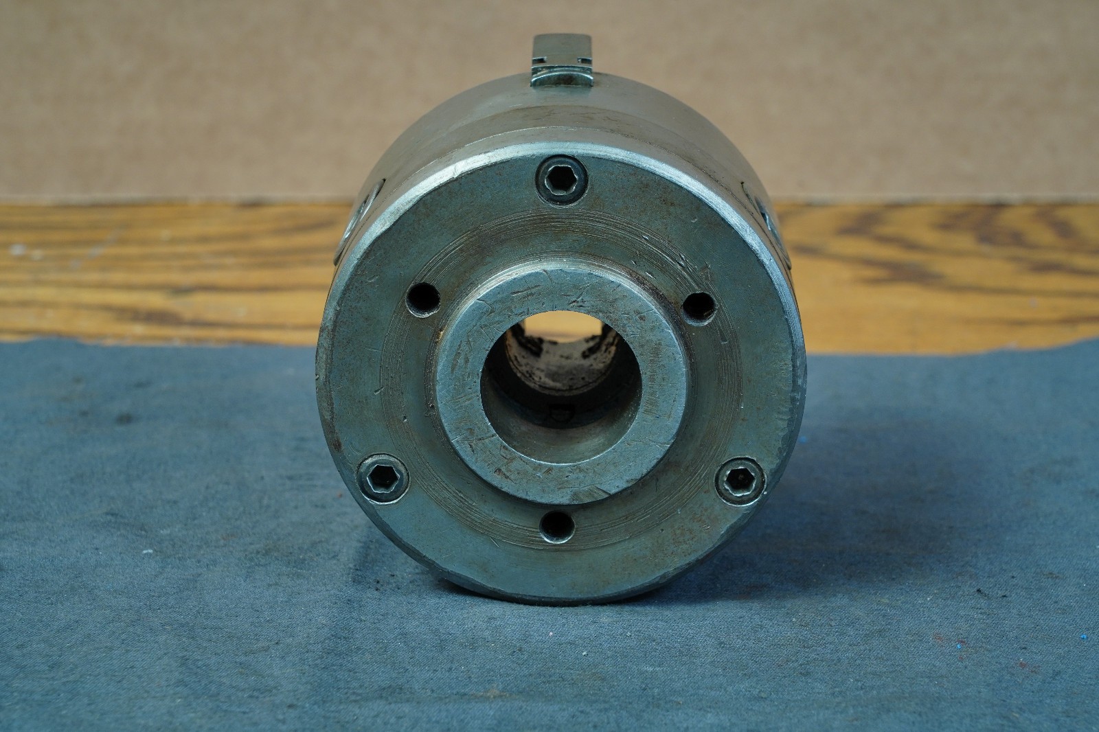 Cushman 4″ 3-jaw Metal Lathe Chuck with One Set of Jaws and Chuck Key