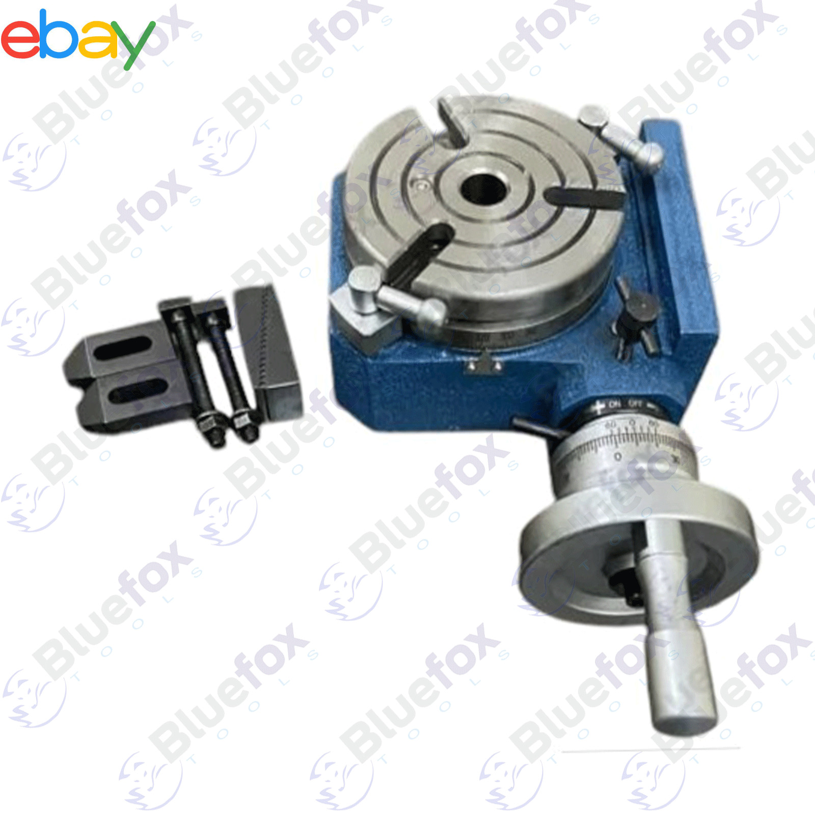 4″ 110mm HV4 Horizontal Vertical Rotary Table with M8 Clamp Kit for Milling
