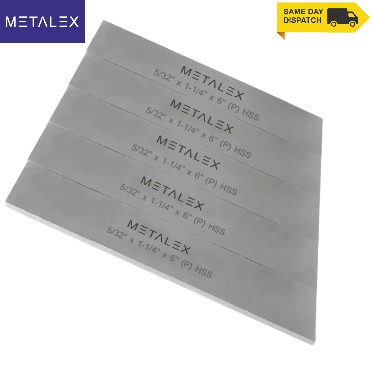 5/32″ x 1-1/4″ x 6″ Inch Lathe Cut Off Parting Tool Blade 5 Pcs HSS Set M2 Grade