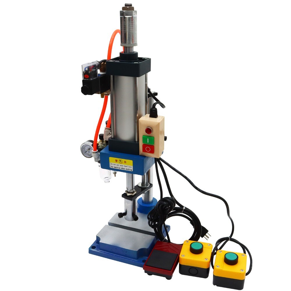 TECHTONGDA 110V 440Lb/200kg Pneumatic Punch Press Machine with 2 Buttons
