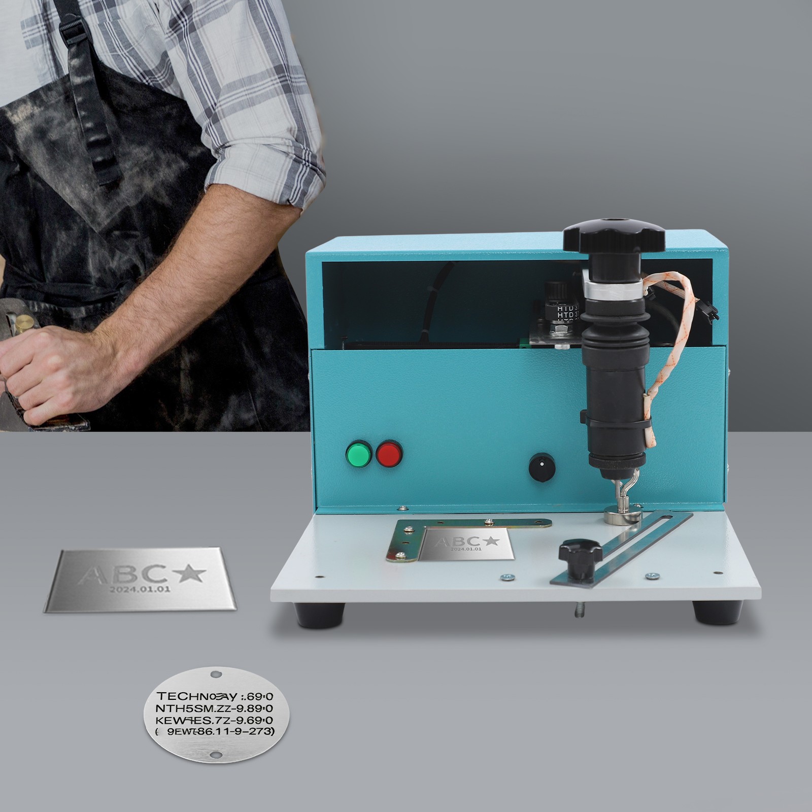 170mm ﻿*100mm ﻿Industrial Electric Metal Plate Marking Machine Nameplate Marker
