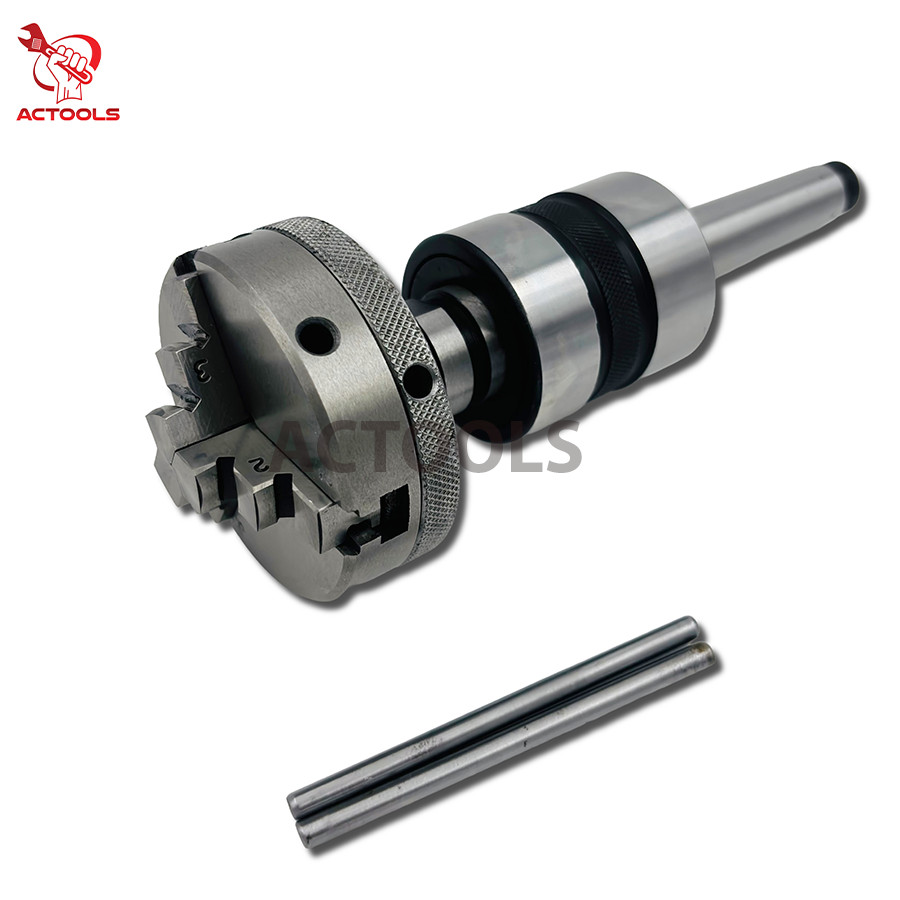 2MT Revolving Center 3 Jaw 2-1/2″ 65mm Self Centering Baby Lathe Chuck US