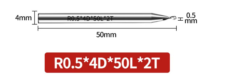 75° Cermet 2-Flute Ball Nose End Mill 1-12mm CNC Milling Cutter for Metal Proces