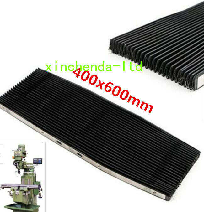 Milling Machine Part Accordion Type Retractable Way Black Rubber Cover 400*600mm