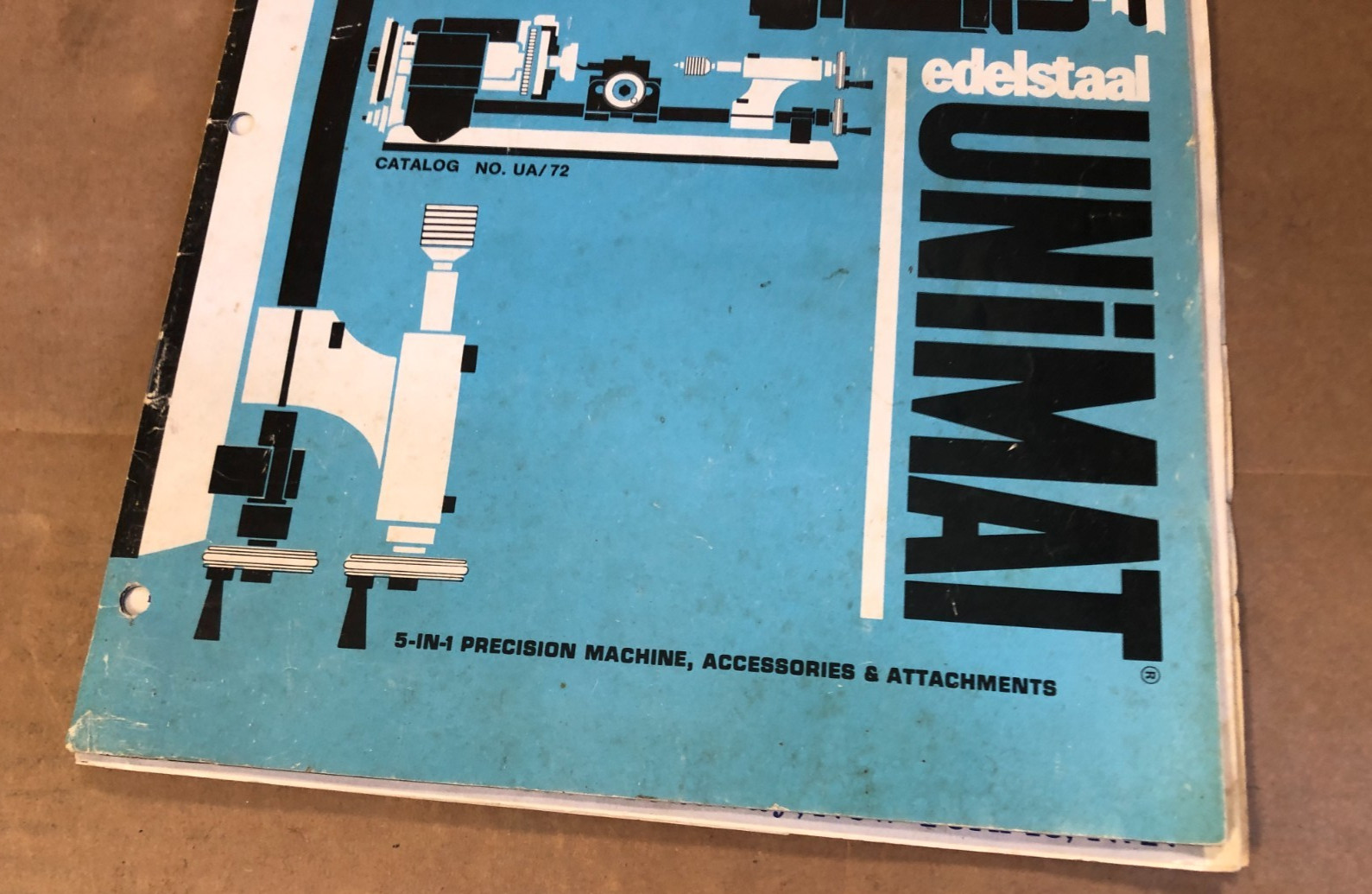 Unimat SL Edelstaal Catalog (No UA/72) + Edelstaal Cutting Tool System Brochure