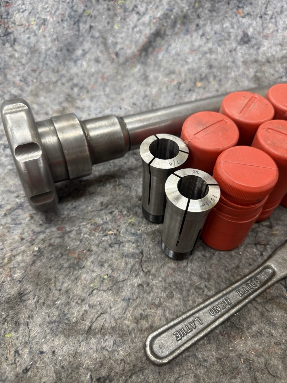 South Bend Lathe 5C Draw Bar Setup With 9 Collets