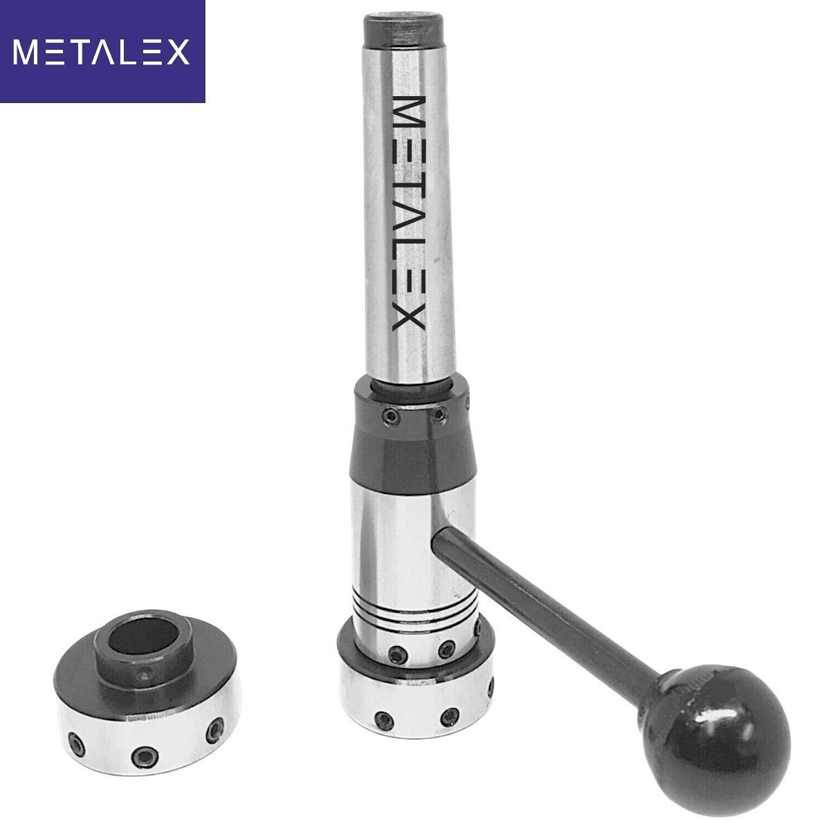 MT3 Shank Lathe Tailstock Die Holder Set With Stop Handle Holds Imperial Dies