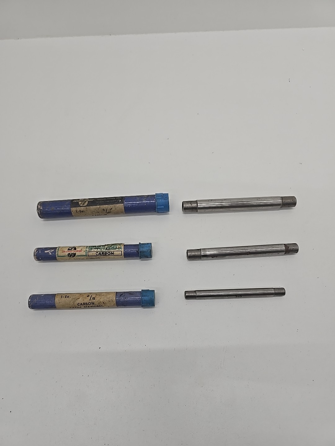 (3) Chicago Latrobe Lathe Mandrels 5/8″, 1/2″, 3/8″ Type 54