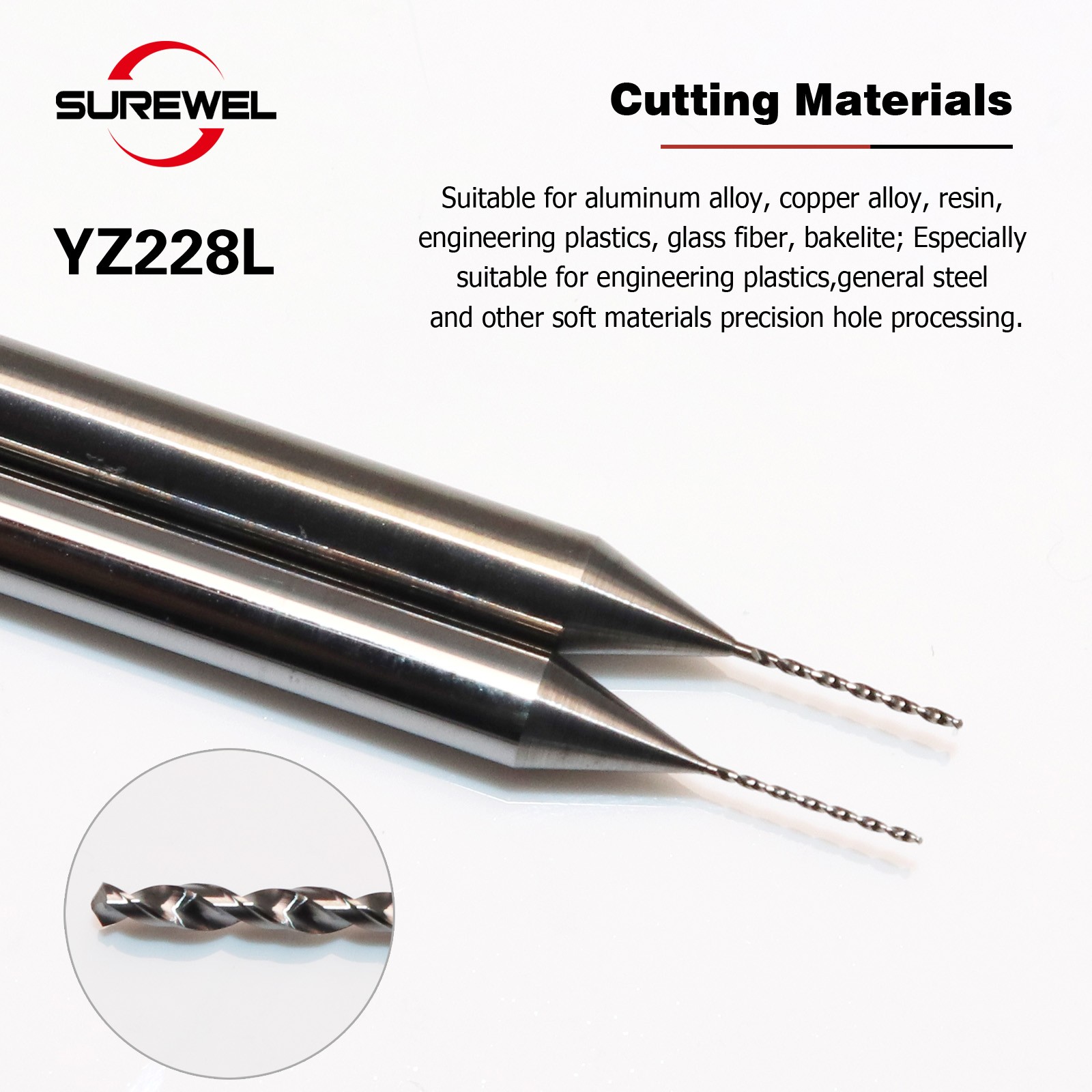 Micro Carbide Drill Bit Precision Mini CNC Hole Making 0.1mm to 3.0mm Drilling
