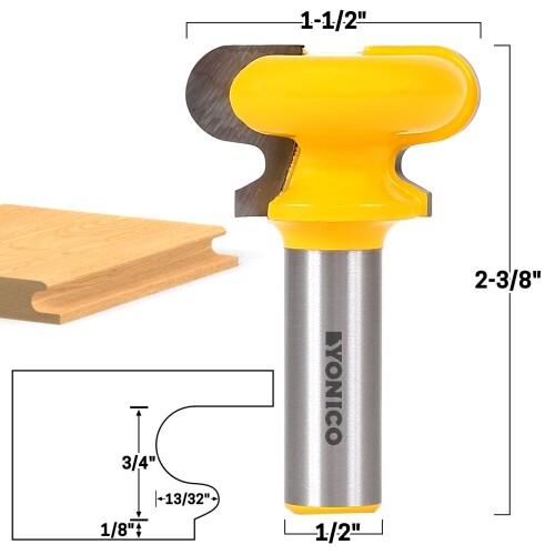 1-1/2″ Finger Grip Router Bit – 1/2″ Shank – Yonico 13931