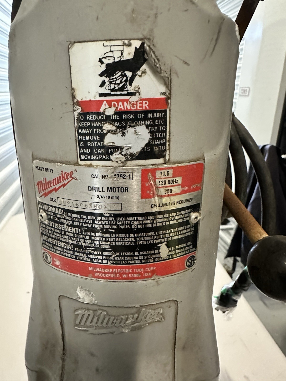 Milwaukee 4203 Drill Press Base 4262-1 Electromagnetic Drill