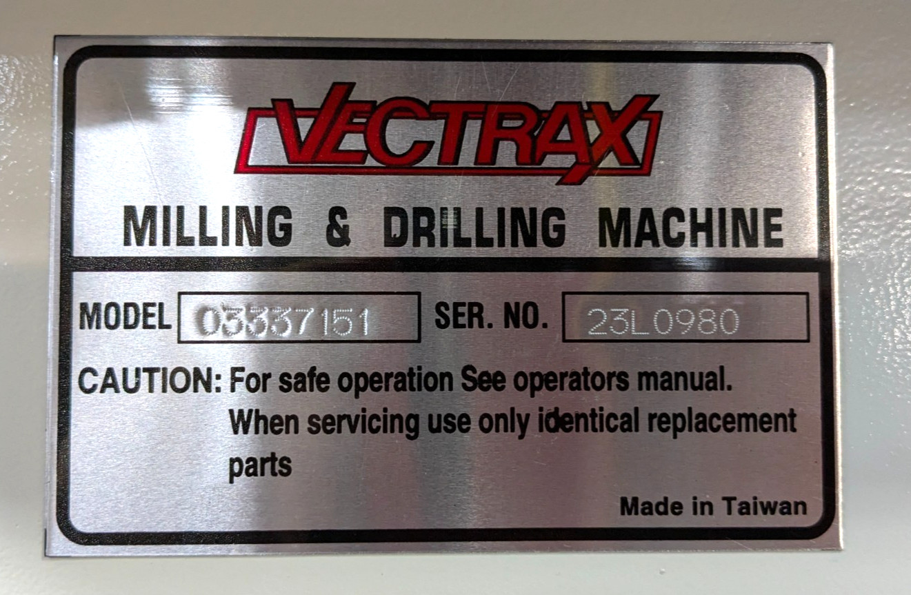 VECTRAX RF-19V Drill Press 20" Swing 115V 1HP 0-2000 RPM *Scratch &am