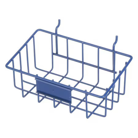 Marlin Steel Wire Products 920-07 Rectangular Storage Basket, Steel, Blue