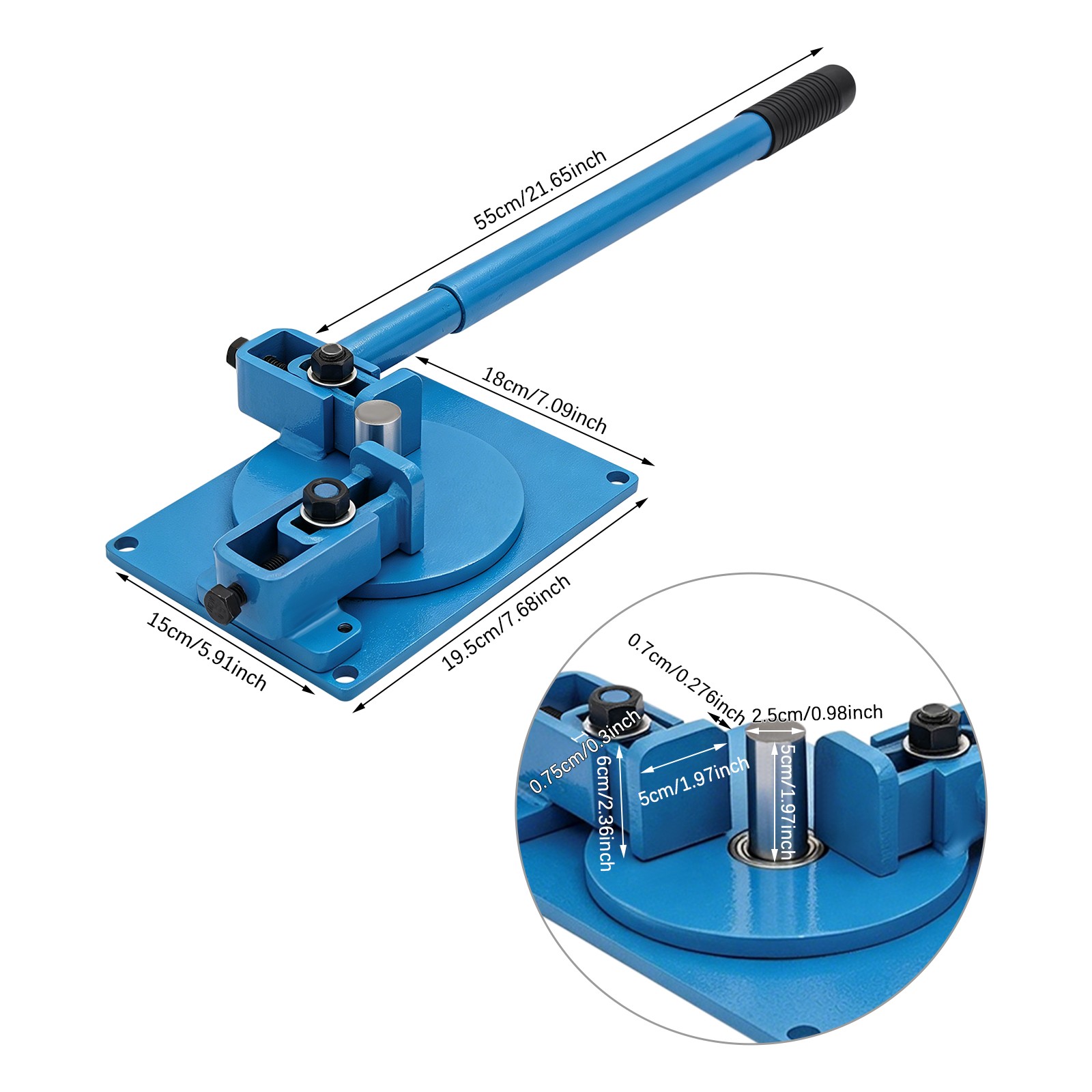 Manual Rebar Bender, 200° Hand Metal Rod Bender For Steel Copper Aluminum DIY