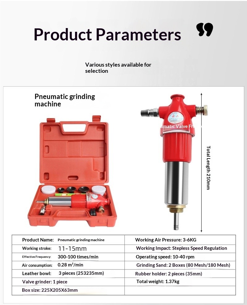 Industrial Grade Pneumatic Valve Lapping Machine Professional Grinding Kit