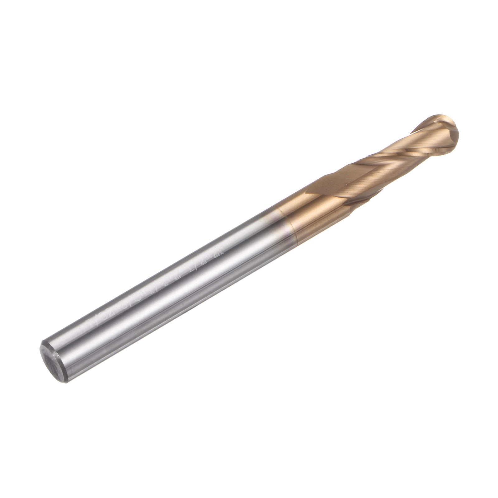 2 Flute Ball Nose End Mill 5/8″ Cutting Length TICN Coated for Carving