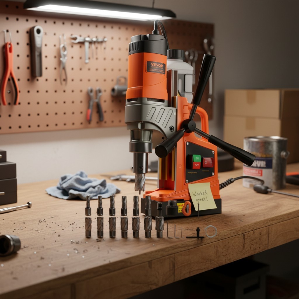 Portable Mag Drill Press 1300W, 1.57” Diameter with 2922lbf Magnetic Power