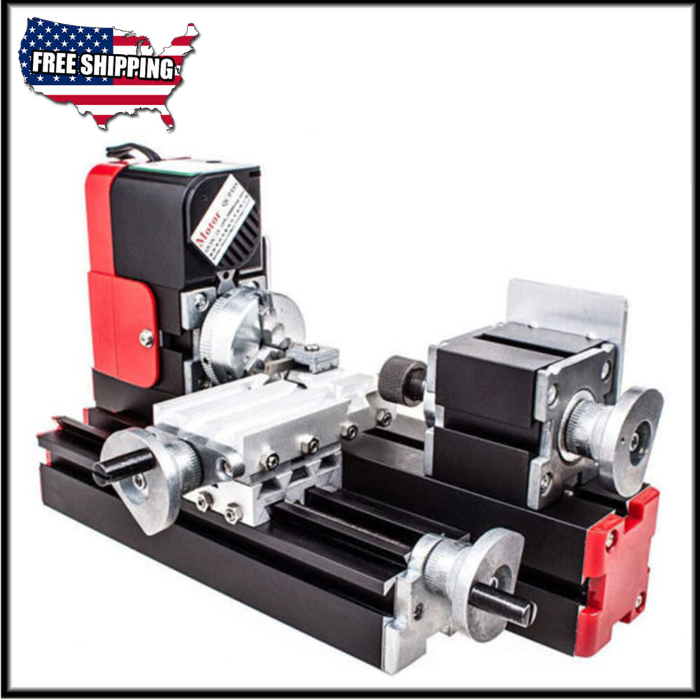 DC 12V 24W DIY Miniature Metal Multifunction Mini Lathe Machine 20000Rev/min