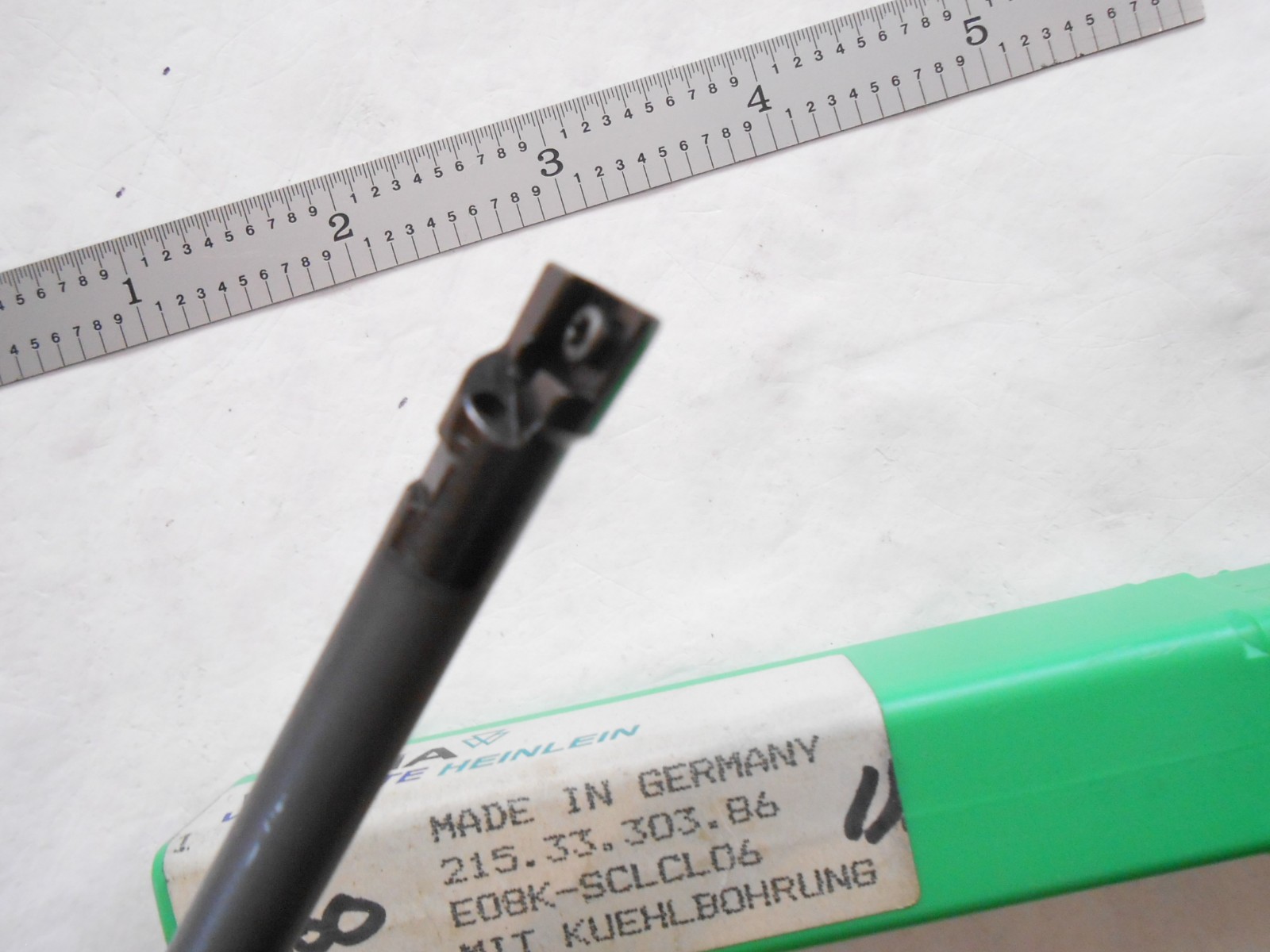 NEW WIDIA E08K-SCLCL06 CARBIDE L.H. BORING BAR 8MM SHANK X 115MM OAL COOL-THRU
