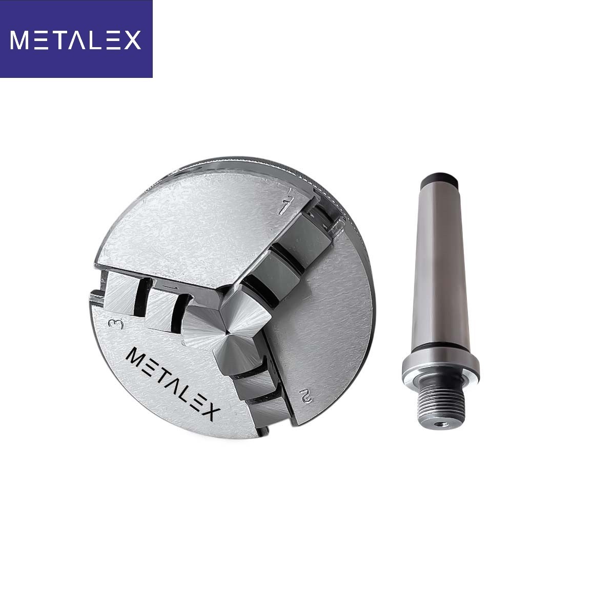 2-1/2″ 3 Jaw 2.5″ Self Centering Mini Small Baby Lathe Chuck Set MT1 MT2 Arbor