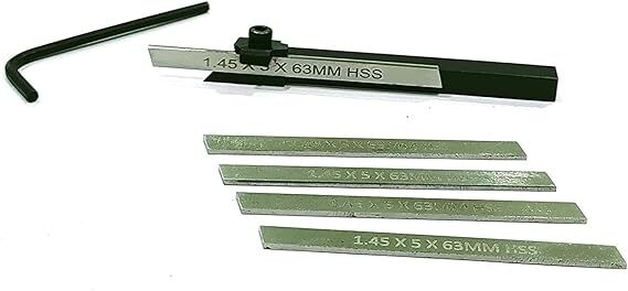 Mini Cut Off Parting Tool Holder With 4 Spare Knurls for Grizzly Small Lathe-USA
