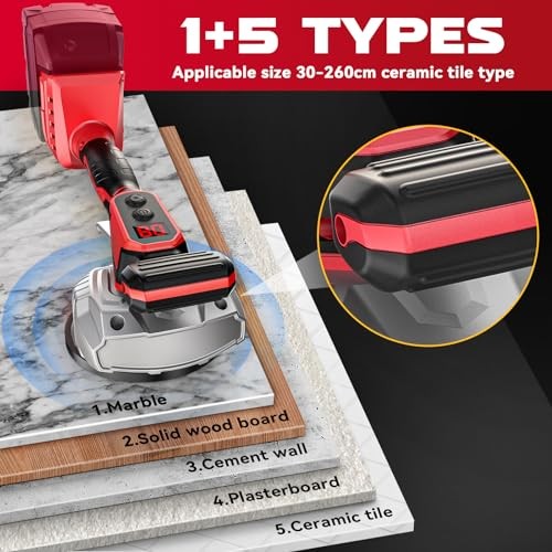 Cordless Tile Vibration Leveling Machine Compatible with Milwaukee 18V Battery,