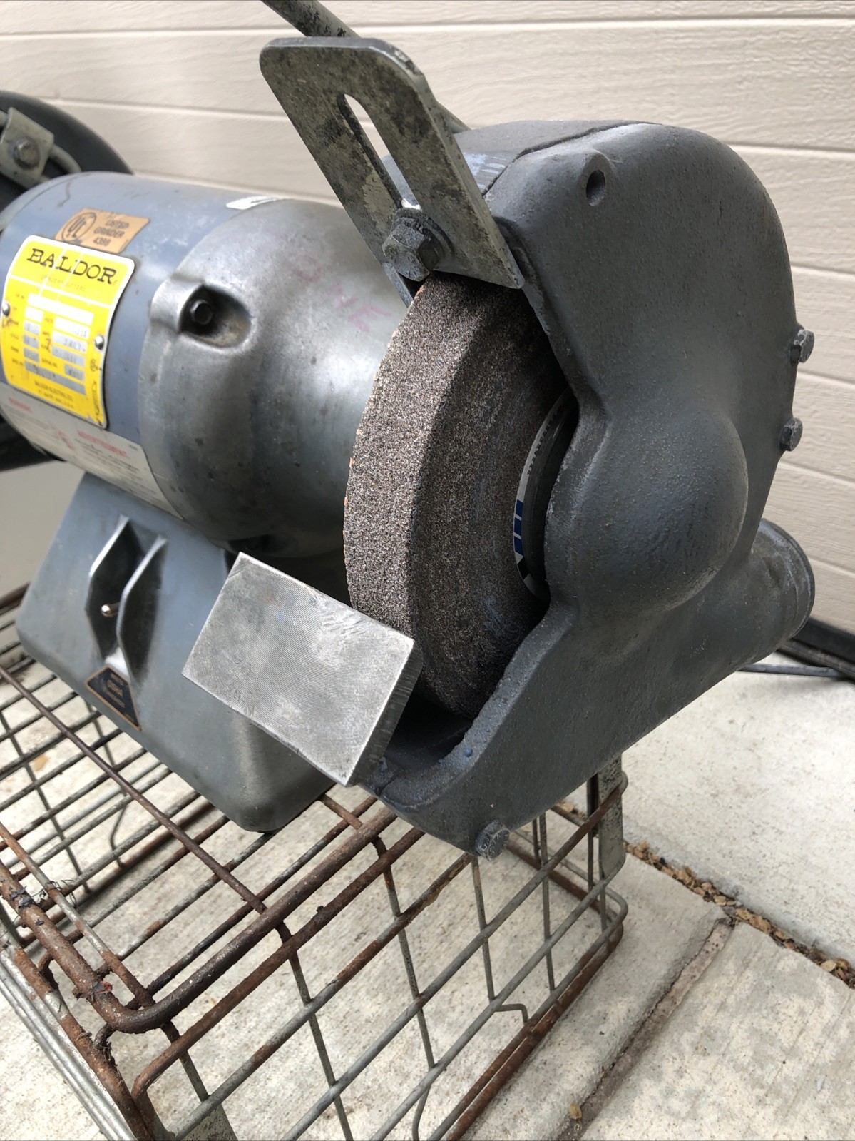 USED Baldor 7” Bench Grinder 1/2HP 1PH 115/230V Model 7307 3420C USA-Made
