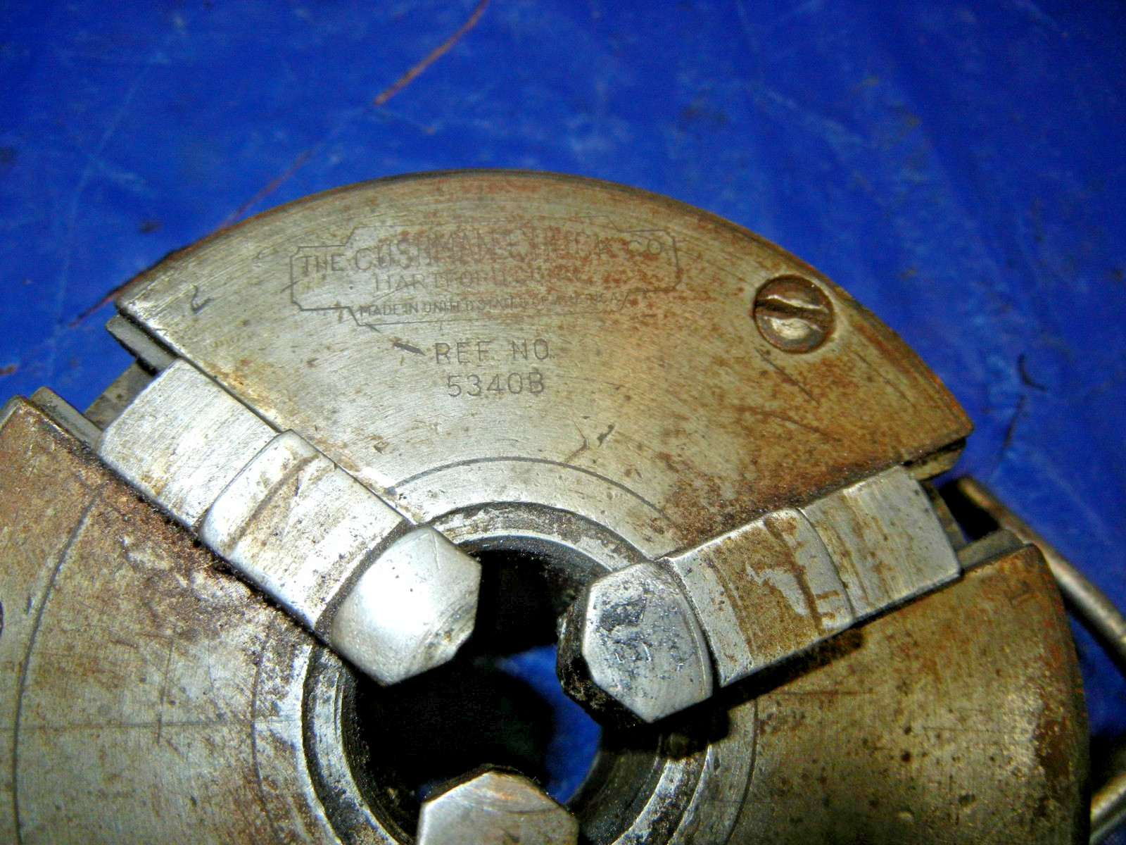 Cushman 5″ 3 jaw chuck for South Bend 9″ 10k Lathe 1-1/2″-8