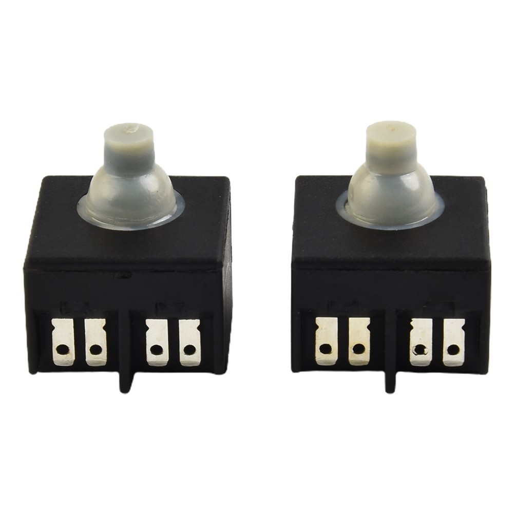 Switch Angle Grinder Parts Plastic & Metal Push Button 250 (V) 2pcs 6 (A)