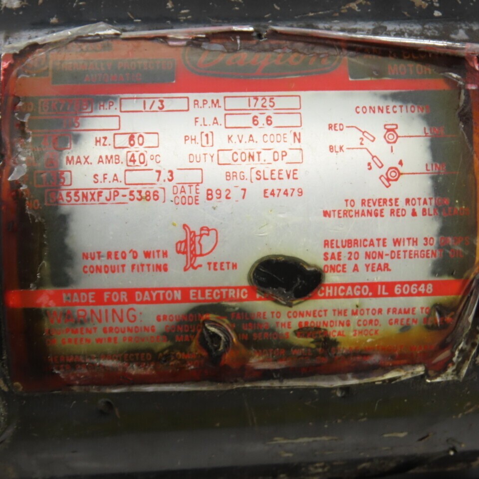 Dayton 1/3HP Tool Post ID & OD Grinder 115V 1PH W/ Jacobs 33BA Chuck Tested